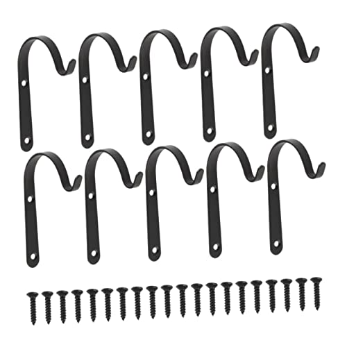 Toddmomy 10 Sätze Metall Blumenampelhalter Wandhalterung Hängende Pflanzenhalter Stabil Schwarz Für Blumentöpfe Vogelfutterhaus Laternen Balkon Garten Innen Außen von Toddmomy