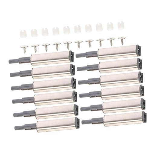 Toddmomy 10 Stück Edelstahl Schranktür Dämpfer Push to open Puffer Selbstöffnend Verschleißfest Stoßfest für Küchen Kleiderschrank Schuhschranktüren Einfache Montage Grifflose Türen von Toddmomy