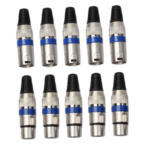 Toddmomy 10 Stück Männlich Weiblich Pin Mikrofonstecker Audio für Stabile Signalübertragung für Mixer und Toddmomy 10 Stück Männlich Weiblich Pin Mikrofonstecker Audio für Stabile Signalübertragung für Mixer und von Toddmomy