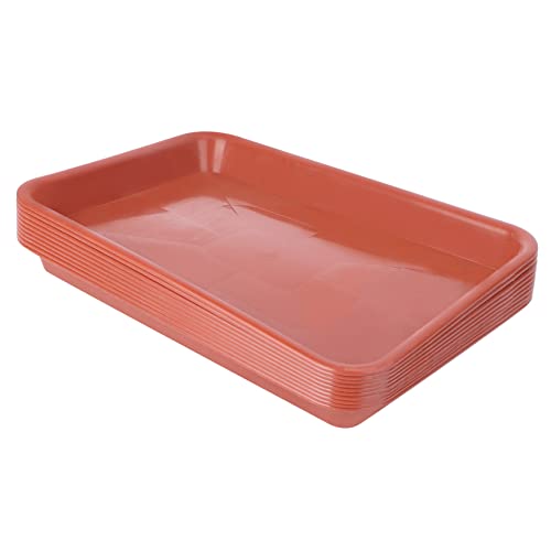 Toddmomy 10 Stück Rechteckiges Tablett Pflanzentopfplatte Blumentopf Untersetzer Für Blumentöpfe Im Freien Dekorativ Groß Rechteck Pflanzer Topfpflanze Tablett Plastik Rot von Toddmomy