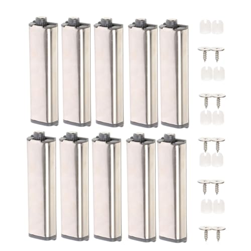Toddmomy 10 Stück Teiliges Magnetische Türpuffer aus Abs und Edelstahl Selbstöffnende Schranktürverschlüsse ohne Griff Einfach zu Montieren Verstellbar für Küchen Kleiderschrank von Toddmomy