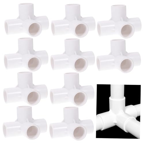 Toddmomy 10 Stück Teiliges PVC Verbinder Korrosionsbeständige PVC Anschlussstücke für Gewächshausrahmen Möbelbau und DIY Regalsysteme Widerstandsfähig gegen Säuren Alkalisch Druckfest Weiß Toddmomy 10 Stück Teiliges PVC Verbinder Korrosionsbeständige PVC Anschlussstücke für Gewächshausrahmen Möbelbau und DIY Regalsysteme Widerstandsfähig gegen Säuren Alkalisch Druckfest Weiß von Toddmomy