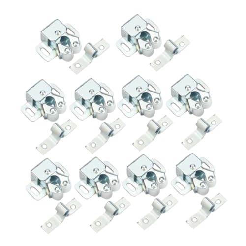 Toddmomy 10 Stück Teiliges Schranktür federschnäpper Edelstahl Verstellbare Türschnapper mit Druckknopf funktion Geeignet für Kleiderschränke Möbel Maschinentüren Einfache Montage von Toddmomy