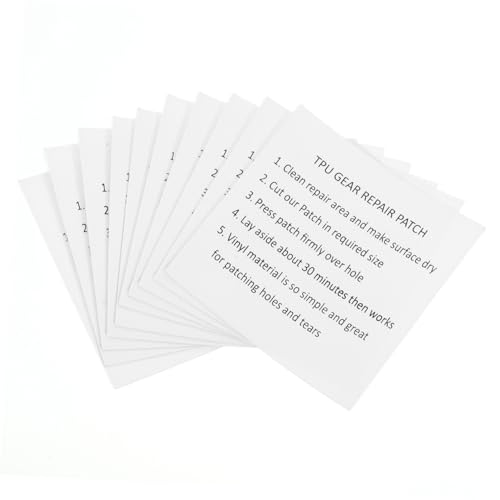Toddmomy 10 Stück Teiliges TPU Reparaturset Selbstklebende Transparente Patches für Schwimmringe Aufblasbare Boote Pools und Wasser Langlebig und Schnelle Reparatur bei Rissen und Löchern Toddmomy 10 Stück Teiliges TPU Reparaturset Selbstklebende Transparente Patches für Schwimmringe Aufblasbare Boote Pools und Wasser Langlebig und Schnelle Reparatur bei Rissen und Löchern von Toddmomy