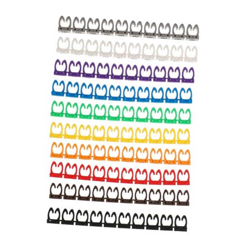 Toddmomy 100 Stück Bunte Kabelkennzeichnung Kabelnummerierung Kabelmarkierer aus Kunststoff Wiederverwendbar für USB und Stromkabel Einfache Identifikation in Farben von Toddmomy