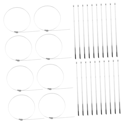 Toddmomy 100 Stück Edelstahl Kabelbinder Robuste Metall Zip Ties für Gartenzaun Hühnerdraht und Außenbereich Korrosionsbeständig Installieren von Toddmomy