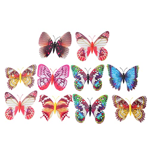Toddmomy 10Pcs Schmetterling Kühlschrank Magneten Kühlschrank Magneten Schmetterling Thema Party Dekorationen (Gelegentliche Farbe) von Toddmomy