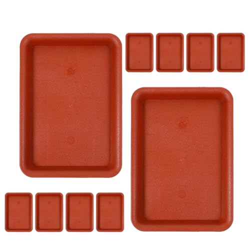 Toddmomy Pflanzenschalen Aus Kunststoff – 10er-Pack Quadratische Blumentopf-untersetzer Zur Drainagekontrolle Und Gartendekoration von Toddmomy