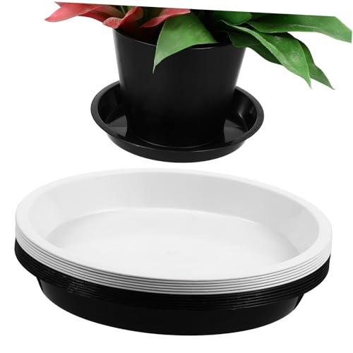 Toddmomy 12 Stück Pflanzuntersetzer Runde Blumentopfuntersetzer für Drinnen und Draußen Vielseitig Einsetzbar Leicht zu Reinigen für Garten und Büro von Toddmomy