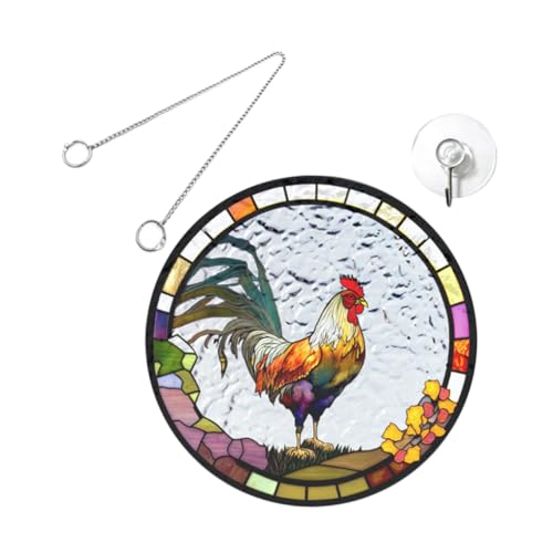 Toddmomy 1satz Hängender Buntem Hahndesign Dekorative Fenster Und Gartendeko Für Kreative Raumgestaltung Für Innen Und Außenbereich von Toddmomy