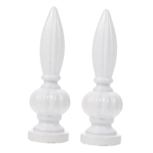 Toddmomy 2 STÜCK Lampen dekorationsknopf aus Weißem Zinklegierung mit Innengewinde Stilvolle Lampenschirmhalter für Tischlampen und Stehleuchten Einfache Montage Elegantes Design von Toddmomy