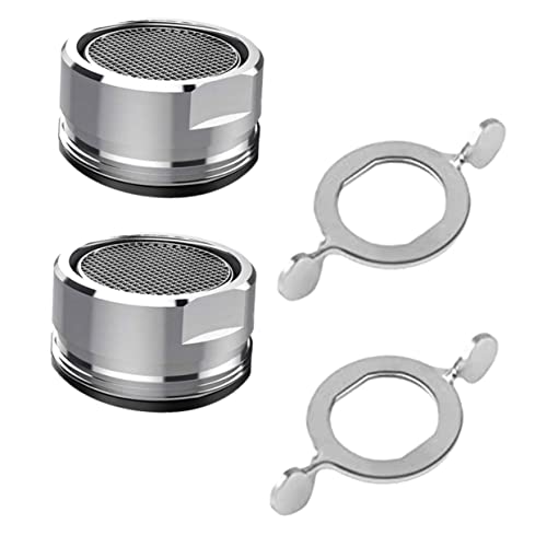 Toddmomy 2 Sätze Edelstahl Wasserhahn aerator mit Einsätzen und Schraubenschlüsseln Feinmaschiger Strahlregler mit Dichtung für Küchen Badezimmerarmaturen Langlebiger Wasserhahn Sieb von Toddmomy