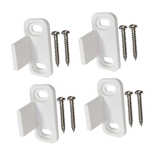 Toddmomy 2 Sätze Schiebetür Bodenführung Weißer Scheunentor Stopper Präzise Laufschienen Beschläge Geräuschloser Türstopper DIY Türzubehör Langlebig Robust Zufällige Farbe Zufällige Farbe von Toddmomy