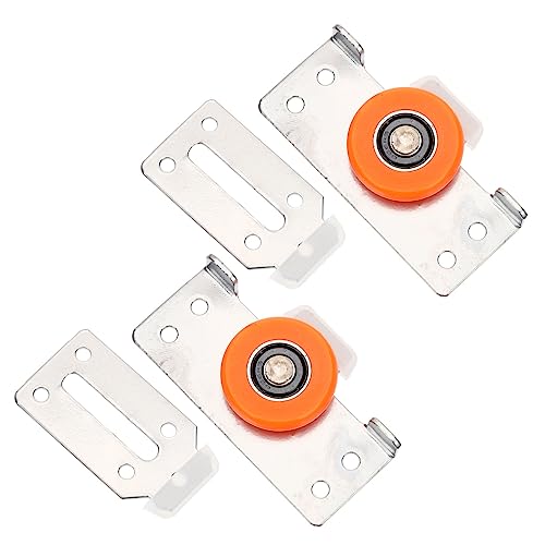 Toddmomy 2 Sätze Schiebetür Laufrollen aus Metall und Nylon Verstellbare Geräuscharme Pulley räder für Kleiderschrank Schrank Schiebetürbeschläge Hohe Belastbarkeit Langlebig und von Toddmomy