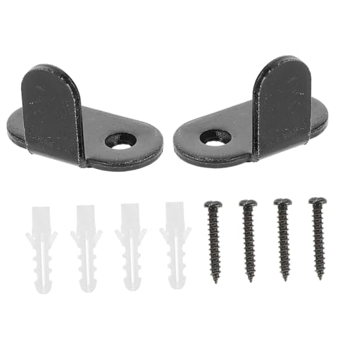 Toddmomy 2 Sätze Teiliges Carbonstahl Türstopper für Schiebetüren Verstellbare Bodenführung für Scheunentore Verhindert Ausschwingen Geeignet für Genutete und Genutete Türen Geräuscharm von Toddmomy