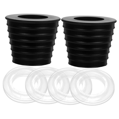 Toddmomy 2 Sätze Transparente Regenschirm Lochring und Keilstecker Robustem Gummi Wetterfeste Sonnenschirm Ersatzteile für Patio Tisch Schützt Schirmstange vor Reibung und Windbewegung von Toddmomy