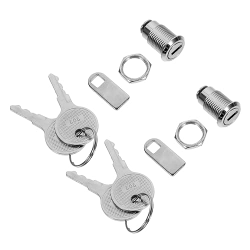 Toddmomy 2 Sätze Zinklegierung Nockenschloss mit Schlüssel Rostfrei Korrosionsbeständig für Geldschrank Schrankschloss Aktenschrank Atm Server Elektroschrank Hoher Sicherheitsriegel von Toddmomy