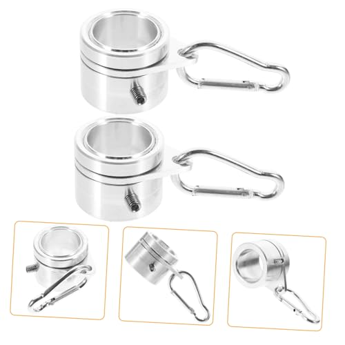Toddmomy 2 Stück Aluminiumlegierung Fahnenmast Ringe Drehbare Verwicklungs Montageringe für Flaggenmasten Einfache Installation Leicht und Langlebig von Toddmomy