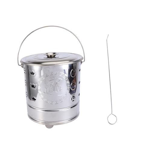Toddmomy 2 Stück Brennfass Teiliges Incinerator für Gartenabfälle Robust und Langlebig mit Zange Verbesserte Verbrennungseffizienz für Heimgebrauch von Toddmomy