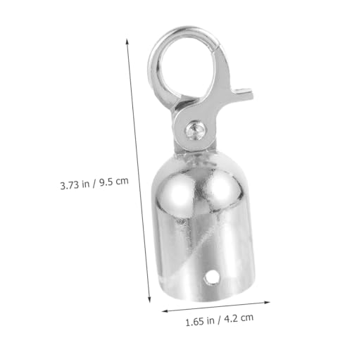 Toddmomy 2 Stück Decking Rope Fitting Stopper aus Aluminiumlegierung mit Schnapphaken Rostfrei und Langlebig Einfache Montage Vielseitig für Geländer und Kordeln Silberfarben Großes Modell von Toddmomy