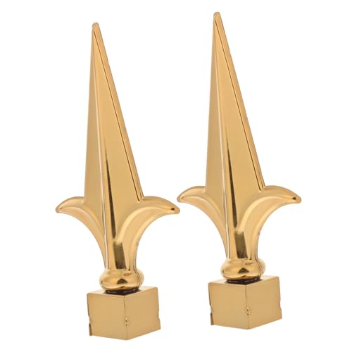 Toddmomy 2 Stück Flagpole Toppers Goldene Fahnenmastspitze Dekorativer Fahnenmast Endstück für Garten Outdoor Dekoration Stilvolles Zubehör für Fahnenmasten von Toddmomy