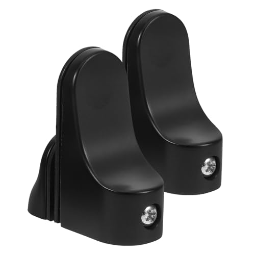 Toddmomy 2 Stück Glasregalhalterung aus Robustem Zinklegierung Stabile Glasbefestigung für Badezimmer und Büro Einfache Montage Geeignet für Glasböden und Spiegel Schwarz von Toddmomy