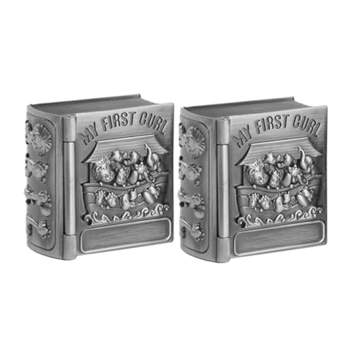 Toddmomy 2 Stück Hochwertige Metallbox mit Geprägtem Buchdesign Sichere zur Aufbewahrung von Milchzähnen Dekorative und Tragbare Erinnerungsbox für Jungen und Mädchen Toddmomy 2 Stück Hochwertige Metallbox mit Geprägtem Buchdesign Sichere zur Aufbewahrung von Milchzähnen Dekorative und Tragbare Erinnerungsbox für Jungen und Mädchen von Toddmomy