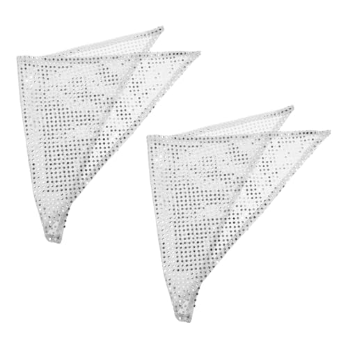 Toddmomy 2 Stück Hunde Bandana mit Glänzenden Pailletten Atmungsaktives Dreieckstuch für Mittelgroße Hunde Stilvolles Haustierhalstuch für Fotoshootings Partys Hochzeiten und Alltag von Toddmomy