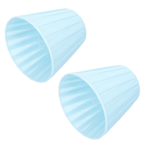 Toddmomy 2 Stück Lampenschirm Hellblau Stoff Lampenschirm Ersatz für Tischlampe Stehlampe Wandlampe Dekorativer Haushalt Lampenabdeckung Einfach zu Montieren von Toddmomy