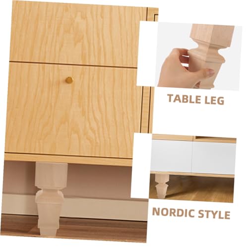 Toddmomy 2 Stück Massive Holz möbelfüße Robuste Runde Tisch Schrankbeine Langlebige Holzbeine für Stuhl Sofa Kommode Einfache Montage Skandinavisches Design von Toddmomy