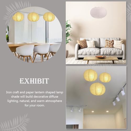 Toddmomy 2 Stück Papierlampenschirm Faltbar Dekorativer DIY Lampenschirm für Hängelampe Höhe Warmes Licht Staub Insektenschutz für Wohn Schlafzimmer Einfache Farbabstimmung von Toddmomy