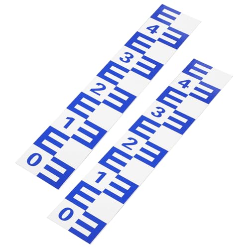 Toddmomy 2 Stück Reflektierende Selbstklebende Wasserstandsanzeige aus Aluminium für Pool Teich und See Langlebige Korrosionsbeständige Wasserstandsmessung Schnelles Anbringen und Abnehmen von Toddmomy