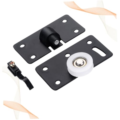 Toddmomy 2 Stück Schiebetürrollen für Kleiderschrank und Möbel Langlebige Laufrolle mit Führungsschiene Geeignet für Schrank Schiebetürsysteme im Haushalt und Büro von Toddmomy