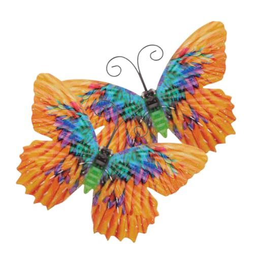 Toddmomy 2 Stück Schmetterlingsanhänger aus Schmiedeeisen Schmetterling hängende Dekorationen Wand künstlich im Freien Ornamente Eisen simulierte Schmetterlinge Dekorationen für Zaun Gelb Toddmomy 2 Stück Schmetterlingsanhänger aus Schmiedeeisen Schmetterling hängende Dekorationen Wand künstlich im Freien Ornamente Eisen simulierte Schmetterlinge Dekorationen für Zaun Gelb von Toddmomy