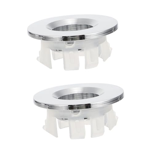 Toddmomy 2 Stück Teiliges Waschbecken überlaufring Vollkupfer Langlebig und Installieren Praktisches Bad accessoire in Silber Passend für Waschtisch überlauföffnungen von Toddmomy