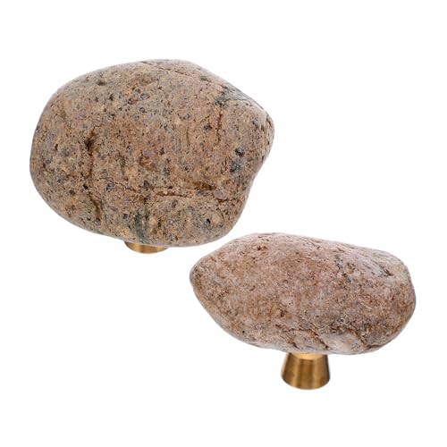 Toddmomy 2 Stück Unregelmäßige Schrankgriffe Natürlichem Stein Einzigartige Robuste Möbelknäufe für Kommode und Schrank Einfache Montage Dekorative Organische Schlafzimmer Küchendekoration von Toddmomy