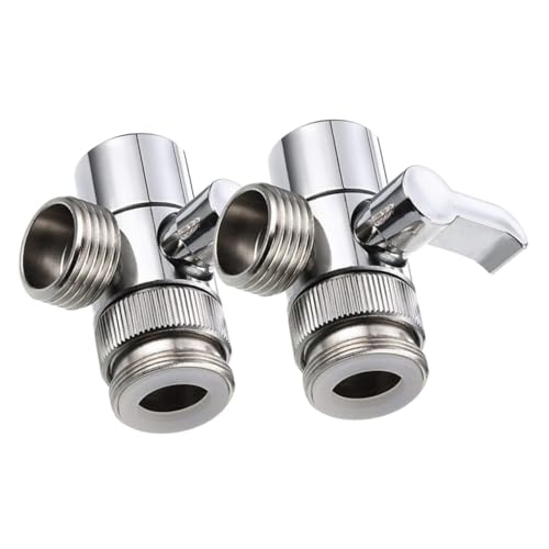 Toddmomy 2 Stück Zinklegierung Wasserhahn Adapter mit Drehbarem Hebel Wasserverteiler für Waschbecken Geschirrspüler und Waschmaschine Rostbeständig Langlebig Passend für Küchenspüle von Toddmomy