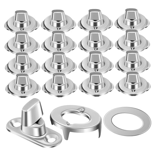 Toddmomy 20 Sätze Teiliges Planen drehknopf befestiger aus Metall mit Montageschrauben Marinegeeignet Robuste Schnellbefestigung für Boote Yachten Maschinen und Möbel Einfache Montage von Toddmomy