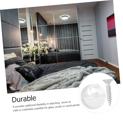 Toddmomy 20 Stück Teiliges Glashalter Schrauben Stabile Halteklammern für Glasscheiben Verstellbare Spiegel Türclips Geeignet für Schränke Glas Acrylplatten Einfache Montage von Toddmomy