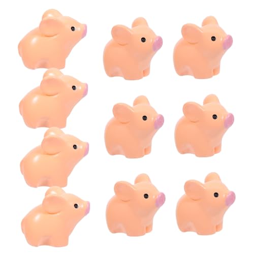 Toddmomy 20 Stück Teiliges Miniatur Schwein Figuren aus Resin Kleine Tiermodelle für Micro Landschaft Tischdeko Aquarium Desktop Charmante Mini Deko Schweinchen für Party Büro von Toddmomy