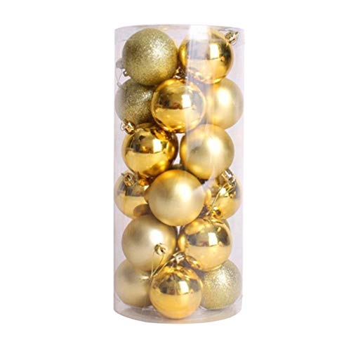 Toddmomy 24 Stück Weihnachtskugel Ornamente Weihnachtskugeln Plastikkugeln Kugeln für Weihnachtsdekoration (Gold) von Toddmomy