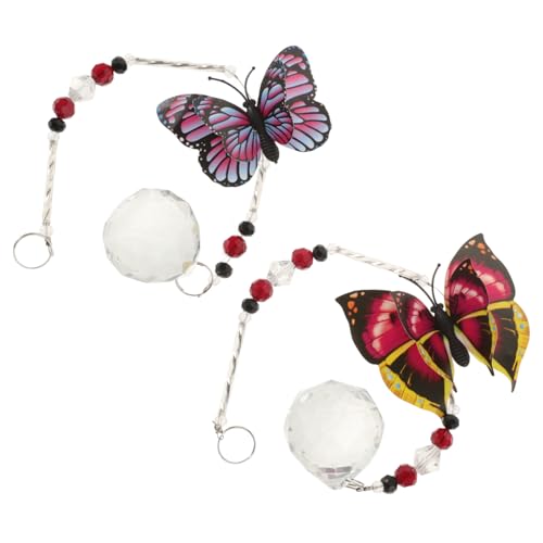 Toddmomy 2stücke Dekorativer Kristall Hängender Farbige Lampenverzierung Deko Ornament Für Innen Und Außendekoration Blau von Toddmomy