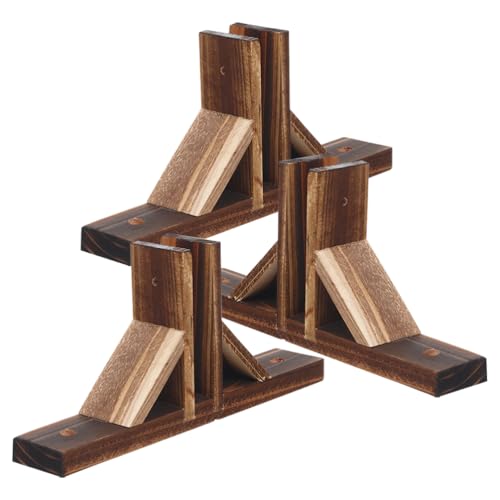 Toddmomy 3 Stück Raumteiler-Ständer Zaun-Stützfüße Lattenzaun-Stützfüße Raumteiler-Stützfüße Holz von Toddmomy