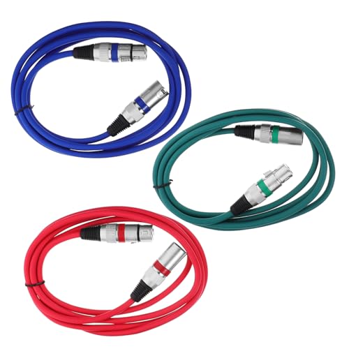 Toddmomy 3 Stück Teiliges Xlr Mikrofonkabel Polige Xlr Männlich zu Weiblich Kabel Blau Rot und Grün für Audioübertragungen und Live Performances Toddmomy 3 Stück Teiliges Xlr Mikrofonkabel Polige Xlr Männlich zu Weiblich Kabel Blau Rot und Grün für Audioübertragungen und Live Performances von Toddmomy