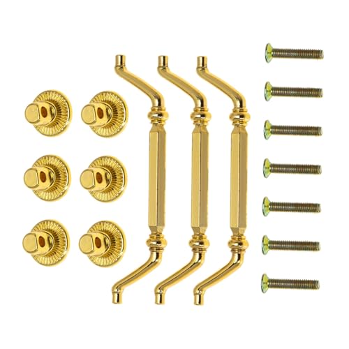 Toddmomy 3 Stück Vintage Möbelgriff aus Zinklegierung Eleganter Schrank Schubladengriff Robustes Design für Küchenmöbel Kleiderschränke und Kommoden Goldfarben Einfache Montage von Toddmomy