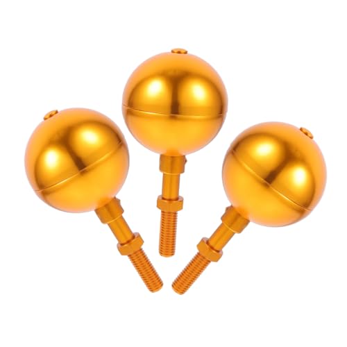 Toddmomy 3stücke Fahnenmast-Kugel-Ornament Aus Aluminiumlegierung Wetterfest Für Draußen Passend Für Fahnenmast-Ornamente Und Spitzen Installieren Ohne Werkzeug Für Schulen von Toddmomy