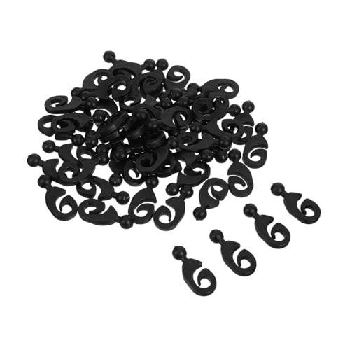 Toddmomy 30stücke Vorhangschienenhaken Für Überdachungszelte Kompatibel Mit Pavillonhaken Und Baldachin-zubehör Inklusive Zeltbefestigungsclips Und Vorhangbefestigung Schwarz von Toddmomy