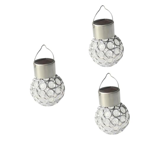 Toddmomy 3St weihnachtsdeko lampara solar para außen solarleuchten für außen Solar Crackle Globe Licht Solarlampe für den Außenbereich Außenlicht Sonnenlicht Laternenlicht Hängelampe Glas von Toddmomy