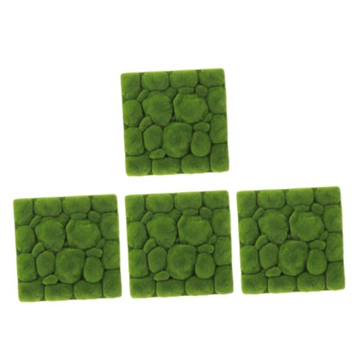 Toddmomy 4 Stck. Simulation Moosplatte Künstliche Pflanzen Wanddeko DIY Hintergrund Wandbegrünung Naturgetreue Moosmatten für Innenräume Langlebige Wandgestaltung für Büro und Hochzeit von Toddmomy