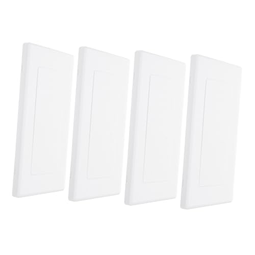 Toddmomy 4 Stück Elektrische Abdeckplatte Mittlere Weiße Kunststoff Wandplatte für Verteilerdosen und Steckdosen Installieren Schmutzabweisend Vielseitig für Saubere Kabeldurchlässe von Toddmomy